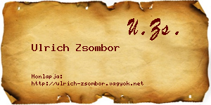 Ulrich Zsombor névjegykártya