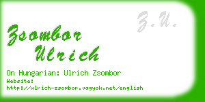 zsombor ulrich business card